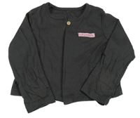 Tmavošedé propínací triko s nášivkou George