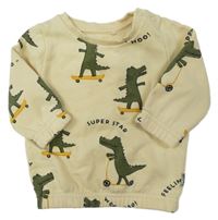 Smotanová mikina s dinosaurami F&F