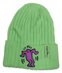 Zlená pletená čepice s obrázkem H&M