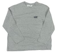 Sivé melírované pyžamové tričko s nápisom BPC