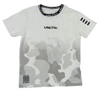 Bílo-army tričko s nápisom Next