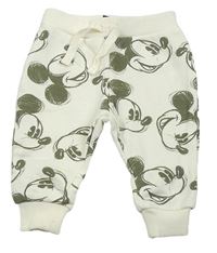 Kaki-smotanové tepláky s Mickeym zn. Primark