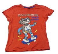 Jahodové tričko s robotom Kiki&Koko
