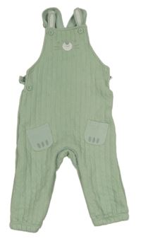 Zelené laclové žebrované tepláky s čumákem Mothercare
