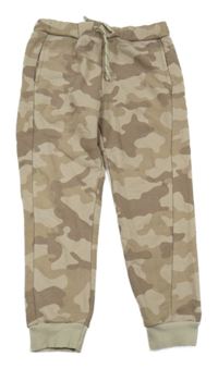 Béžovo-hnědé army tepláky Tu