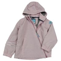 Růžovo-bílá pruhovaná šusťáková funkční jarní bunda s kapucí Killtec