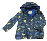 Tmavomodrá voděodolná jarní bunda s diny a kapucí Primark