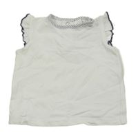 Bílo-tmavomodrý top C&A