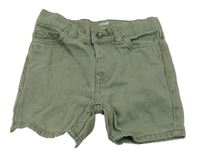 Khaki rifľové kraťasy Kiabi