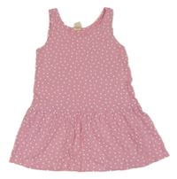 Svetloružové šaty so srdiečkami H&M