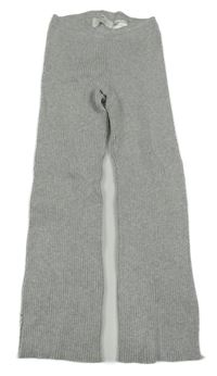 Sivé rebrované úpletové flare legíny H&M