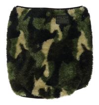 Khaki-béžovo-černý army chlupatý zateplený nákrčník Zara