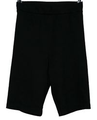 Dámské černé žebrované elastické kraťasy H&M