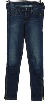 Dámské tmavomodré skinny rifle H&M