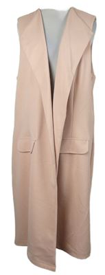 Dámský světlerůžový dlouhý cardigán bez rukávů New Look