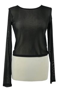 Dámske čierne crop tylové tričko Asos