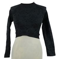 Dámské černo-šedé vzorované elastické crop triko Primark 