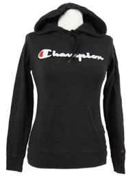 Dámska čierna mikina s logom a kapucňou Champion