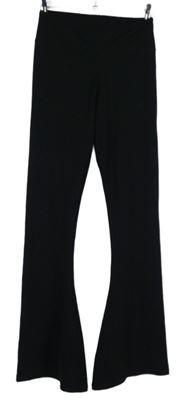 Dámské černé zvonové teplákové kalhoty Primark 