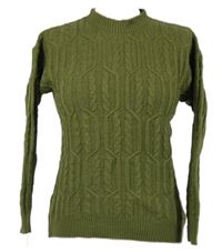 Dámsky khaki vzorovaný sveter Shein