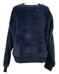 Dámská tmavomodrá plyšová mikina M&S