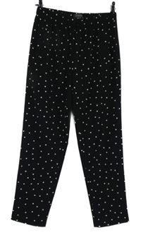 Dámské černé puntíkované kalhoty Primark 
