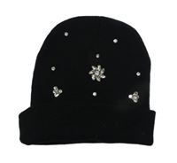 Dámská černá čepice s kamínky St. Bernard 