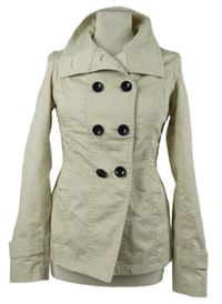 Dámský béžový plátěný krátký kabát Vero Moda 