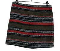 Dámska čierno-červená vzorovaná sukňa M&S