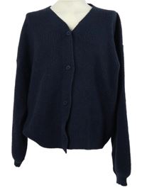 Dámský tmavomodrý propínací oversized svetr Shein 