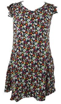 Dámske čierno-farebné kvietkovane šaty F&F