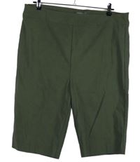 Dámské khaki elastické capri kalhoty Papaya 