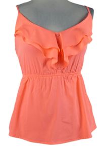 Dámsky neónově ružový top s volánikmi Tally Weijl