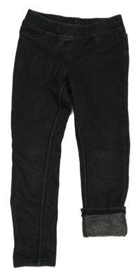 Černé melírované teplé tregíny C&A