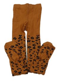 Rezavé punčocháče s flíčky H&M