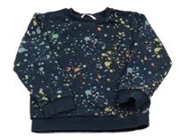 Tmavomodrá mikina s fľakmi M&S