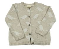 Béžový melírovaný prepínaci sveter s diny Lupilu