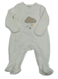 Bílý sametový overal s mráčkem orchestra