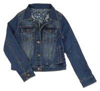 Tmavomodrá rifľová bunda Mango