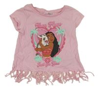 Svetloružové tričko s Moanou Disney