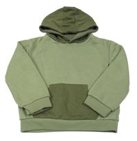 Zeleno-khaki mikina s kapucňou Primark