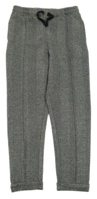 Sivo-čierne vzorované teplákové nohavice H&M