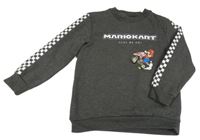 Sivá mikina so Super Mariem