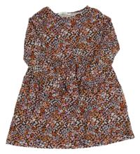 Farebné kvetované bavlnené šaty H&M