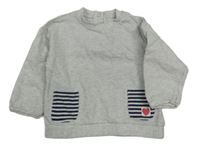 Sivá mikina s kapsičkami M&S