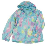 Barevná vzorovaná šusťáková jarní funkční bunda s kapucí Mountain Warehouse