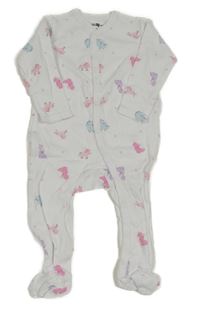 Bílý overal s jednorožci a dinosaury