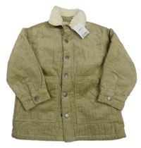 Nové - Béžová manšestrová zateplená bunda Next