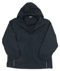 Tmavomodrá šušťáková športová bunda s kapucňou Alive