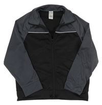 Tmavošedo-čierna športová prepínaci mikina Decathlon